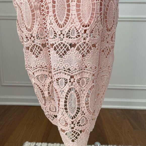 J.O.A. Ballet Blush Pink Crochet Lace Dress XS - Picture 5 of 8